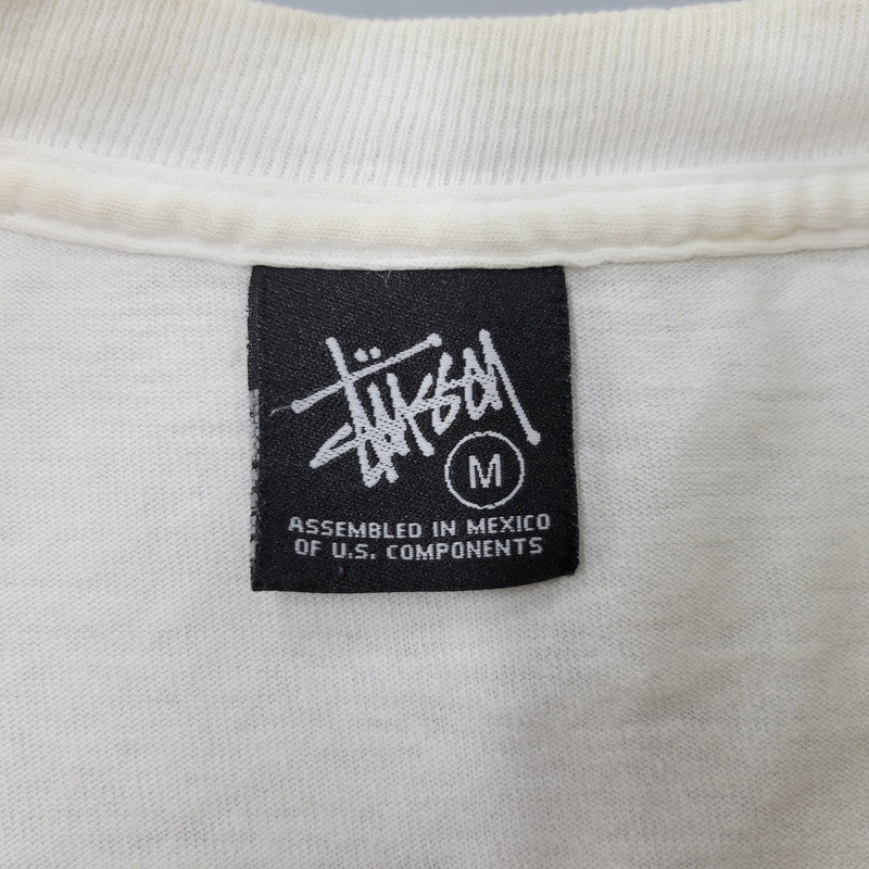 【現状渡し品】【メンズ】 STUSSY ステューシー S/S TEE ショートスリーブ Tシャツ 黒タグ 半袖 142-260610-as-15-izu サイズ：M カラー：ホワイト 万代Net店