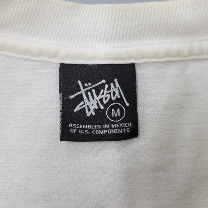 【現状渡し品】【メンズ】 STUSSY ステューシー S/S TEE ショートスリーブ Tシャツ 黒タグ 半袖 142-260610-as-15-izu サイズ：M カラー：ホワイト 万代Net店