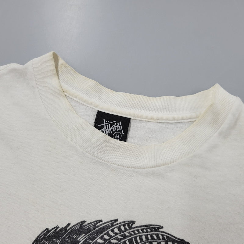 【現状渡し品】【メンズ】 STUSSY ステューシー S/S TEE ショートスリーブ Tシャツ 黒タグ 半袖 142-260610-as-15-izu サイズ：M カラー：ホワイト 万代Net店