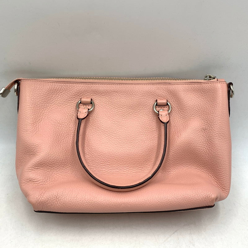 【中古品】【レディース】 COACH コーチ F31466 MINI EMMA SATCHEL BAG ミニ エマ サッチェル バッグ 鞄 カバン 180-260612-ya-06-izu カラー：ピンク 万代Net店