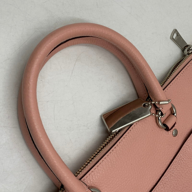【中古品】【レディース】 COACH コーチ F31466 MINI EMMA SATCHEL BAG ミニ エマ サッチェル バッグ 鞄 カバン 180-260612-ya-06-izu カラー：ピンク 万代Net店