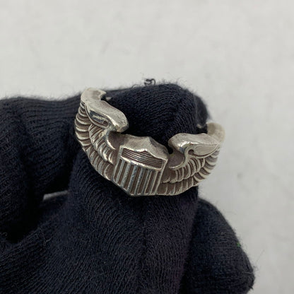 【中古品】【メンズ】 THE REAL MCCOY'S ザリアルマッコイズ MAS-684002 STERLING PILOT WING RING スターリング パイロット ウィング リング 指輪 アクセサリー 192-260606-cs-05-izu サイズ：19 カラー：シルバー 万代Net店