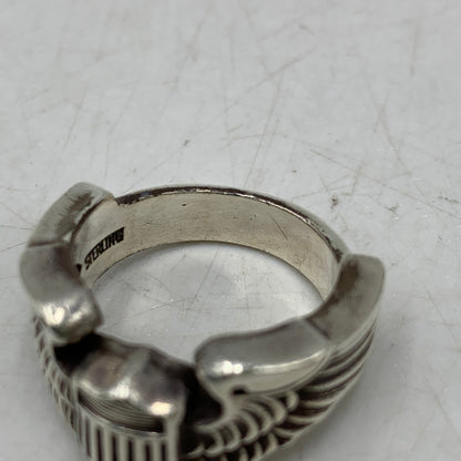 【中古品】【メンズ】 THE REAL MCCOY'S ザリアルマッコイズ MAS-684002 STERLING PILOT WING RING スターリング パイロット ウィング リング 指輪 アクセサリー 192-260606-cs-05-izu サイズ：19 カラー：シルバー 万代Net店