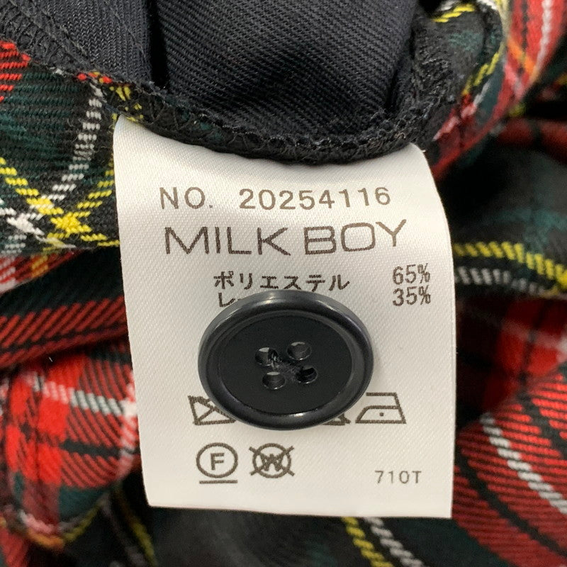 【中古品】【メンズ】 MILKBOY ミルクボーイ 20254116 TARTAN PANTS タータン パンツ ズボン ボトムス 151-260612-ya-07-izu サイズ：下記参照 カラー：レッド×グリーン 万代Net店