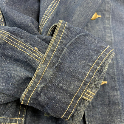 【中古品】【メンズ】 HERCULES ヘラクレス DENIM COVERALL デニム カバーオール ユニオンチケット ジャケット 146-260608-as-02-izu カラー：インディゴ 万代Net店