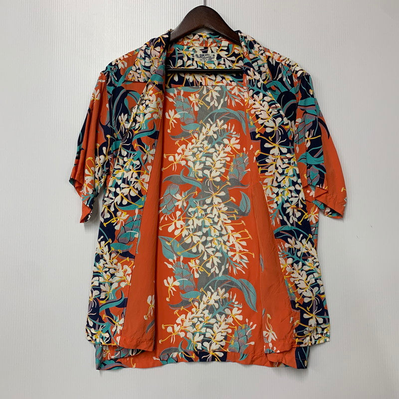 【中古品】【メンズ】 SUN SURF サンサーフ SS38026 KAHILI GINGER カヒリ ジンジャー トップス 半袖 145-260606-cs-11-izu サイズ：M カラー：オレンジ系 万代Net店