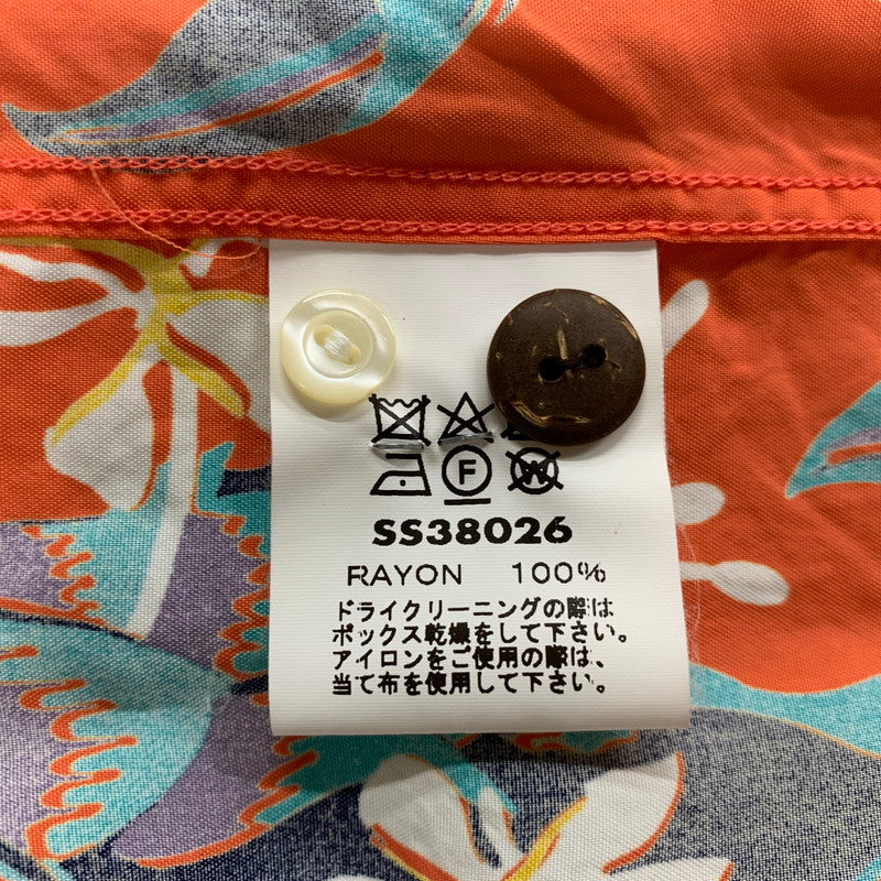 【中古品】【メンズ】 SUN SURF サンサーフ SS38026 KAHILI GINGER カヒリ ジンジャー トップス 半袖 145-260606-cs-11-izu サイズ：M カラー：オレンジ系 万代Net店