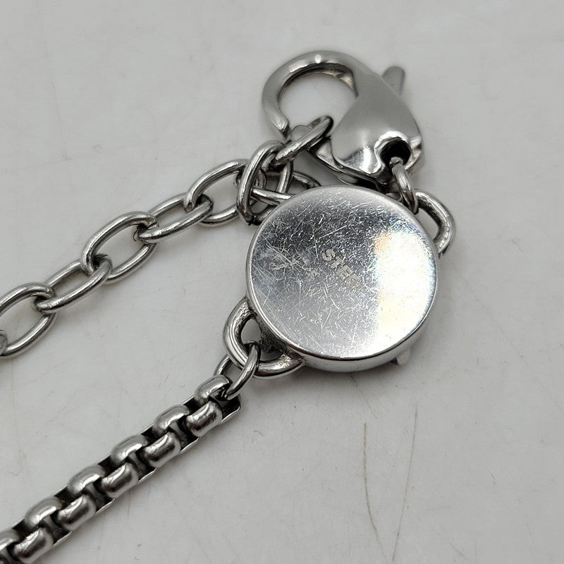 【中古品】【メンズ/レディース】 DIESEL ディーゼル DOUBLE RING NECKLACE DX1168040 ダブルリング ネックレス アクセサリー 192-260618-as-14-izu カラー：シルバー 万代Net店
