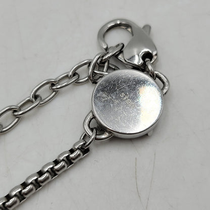 【中古品】【メンズ/レディース】 DIESEL ディーゼル DOUBLE RING NECKLACE DX1168040 ダブルリング ネックレス アクセサリー 192-260618-as-14-izu カラー：シルバー 万代Net店