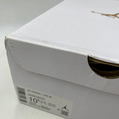 【中古品】【メンズ】 NIKE ナイキ WMNS AIR JORDAN 1 LOW SE CZ4776-100 ウィメンズ エア ジョーダン 1 ロー SE スニーカー 靴 160-260607-as-11-izu サイズ：28.5cm カラー：WHITE/METALLIC GOLD-WHITE 万代Net店