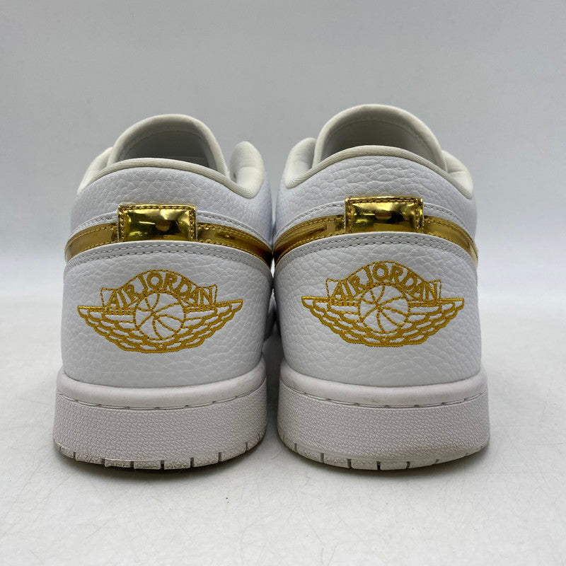 【中古品】【メンズ】 NIKE ナイキ WMNS AIR JORDAN 1 LOW SE CZ4776-100 ウィメンズ エア ジョーダン 1 ロー SE スニーカー 靴 160-260607-as-11-izu サイズ：28.5cm カラー：WHITE/METALLIC GOLD-WHITE 万代Net店