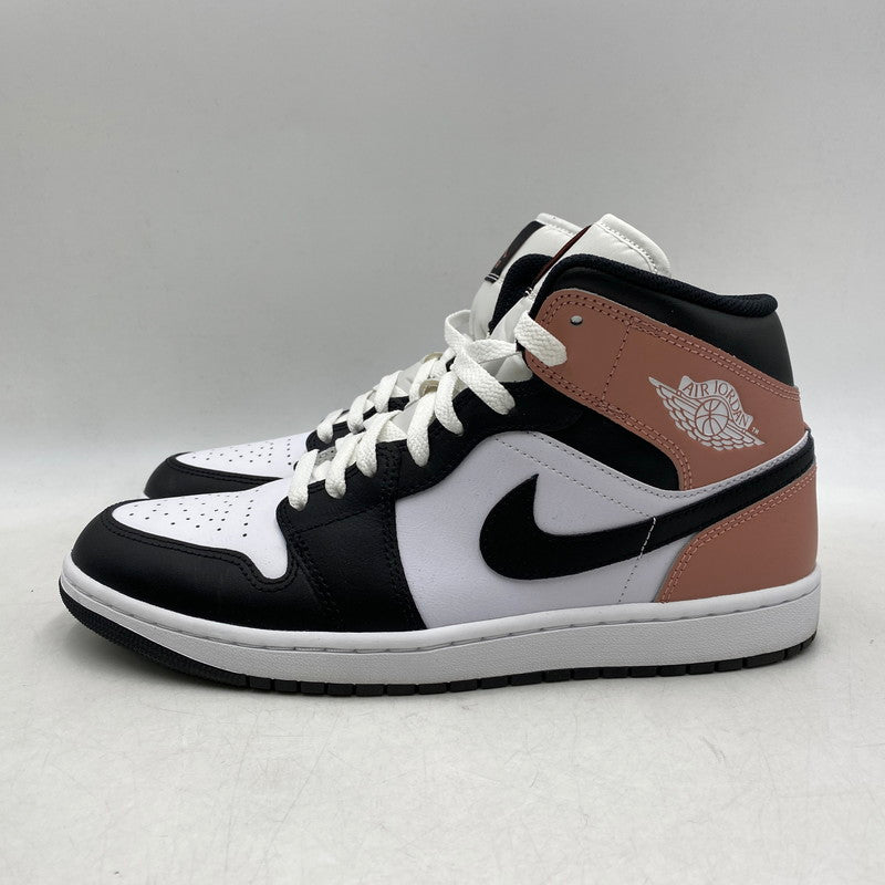 【中古品】【メンズ】 NIKE ナイキ AIR JORDAN 1 MID DQ8426-100 エア ジョーダン 1 ミッド スニーカー シューズ 靴 160-260607-as-08-izu サイズ：28.5cm カラー：WHITE/BLACK-RUST PINK 万代Net店