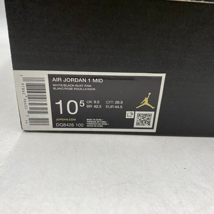 【中古品】【メンズ】 NIKE ナイキ AIR JORDAN 1 MID DQ8426-100 エア ジョーダン 1 ミッド スニーカー シューズ 靴 160-260607-as-08-izu サイズ：28.5cm カラー：WHITE/BLACK-RUST PINK 万代Net店
