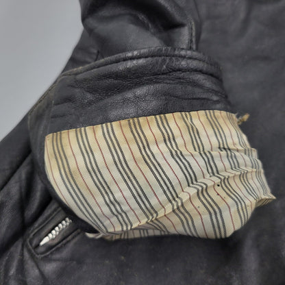 【現状渡し品】【メンズ】 BURBERRY BLACK LABEL バーバリーブラックレーベル BMP07-308-09 SHEEPSKIN SIDELINE JACKET シープスキン サイドライン ジャケット アウター 141-260613-ya-01-izu サイズ：L カラー：ブラック 万代Net店