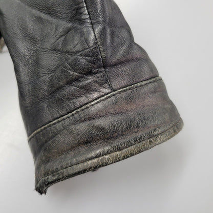 【現状渡し品】【メンズ】 BURBERRY BLACK LABEL バーバリーブラックレーベル BMP07-308-09 SHEEPSKIN SIDELINE JACKET シープスキン サイドライン ジャケット アウター 141-260613-ya-01-izu サイズ：L カラー：ブラック 万代Net店
