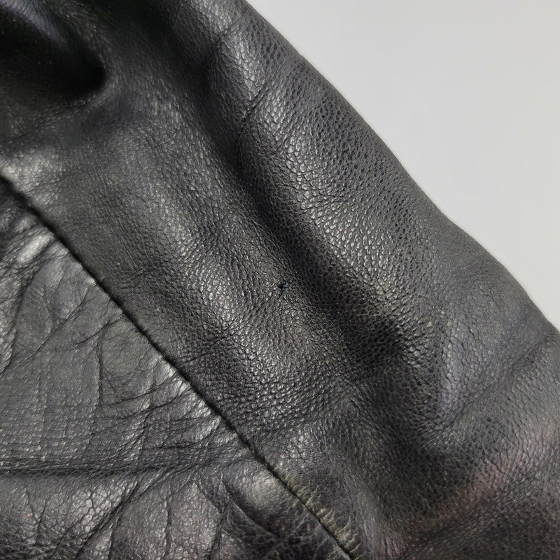 【現状渡し品】【メンズ】 BURBERRY BLACK LABEL バーバリーブラックレーベル BMP07-308-09 SHEEPSKIN SIDELINE JACKET シープスキン サイドライン ジャケット アウター 141-260613-ya-01-izu サイズ：L カラー：ブラック 万代Net店