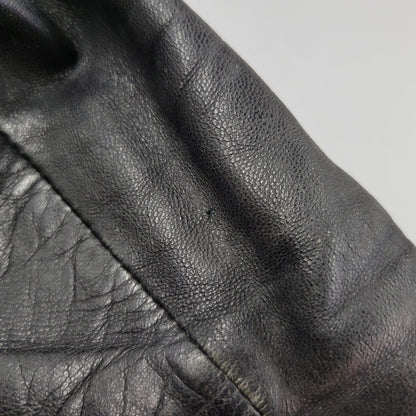 【現状渡し品】【メンズ】 BURBERRY BLACK LABEL バーバリーブラックレーベル BMP07-308-09 SHEEPSKIN SIDELINE JACKET シープスキン サイドライン ジャケット アウター 141-260613-ya-01-izu サイズ：L カラー：ブラック 万代Net店