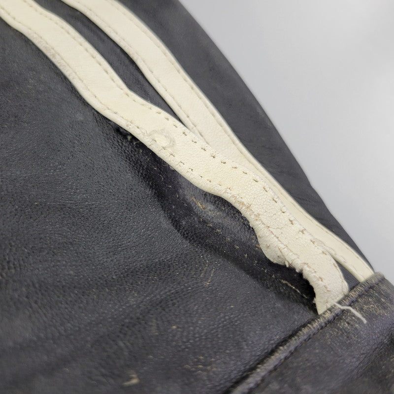 【現状渡し品】【メンズ】 BURBERRY BLACK LABEL バーバリーブラックレーベル BMP07-308-09 SHEEPSKIN SIDELINE JACKET シープスキン サイドライン ジャケット アウター 141-260613-ya-01-izu サイズ：L カラー：ブラック 万代Net店