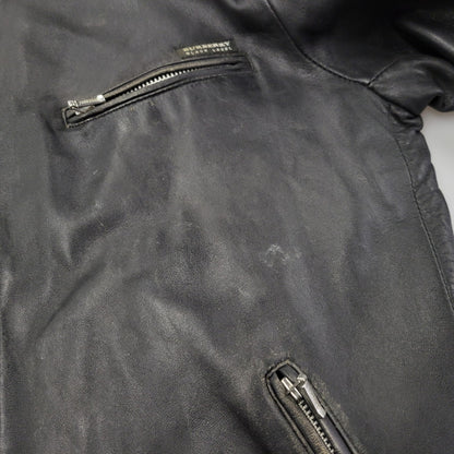 【現状渡し品】【メンズ】 BURBERRY BLACK LABEL バーバリーブラックレーベル BMP07-308-09 SHEEPSKIN SIDELINE JACKET シープスキン サイドライン ジャケット アウター 141-260613-ya-01-izu サイズ：L カラー：ブラック 万代Net店