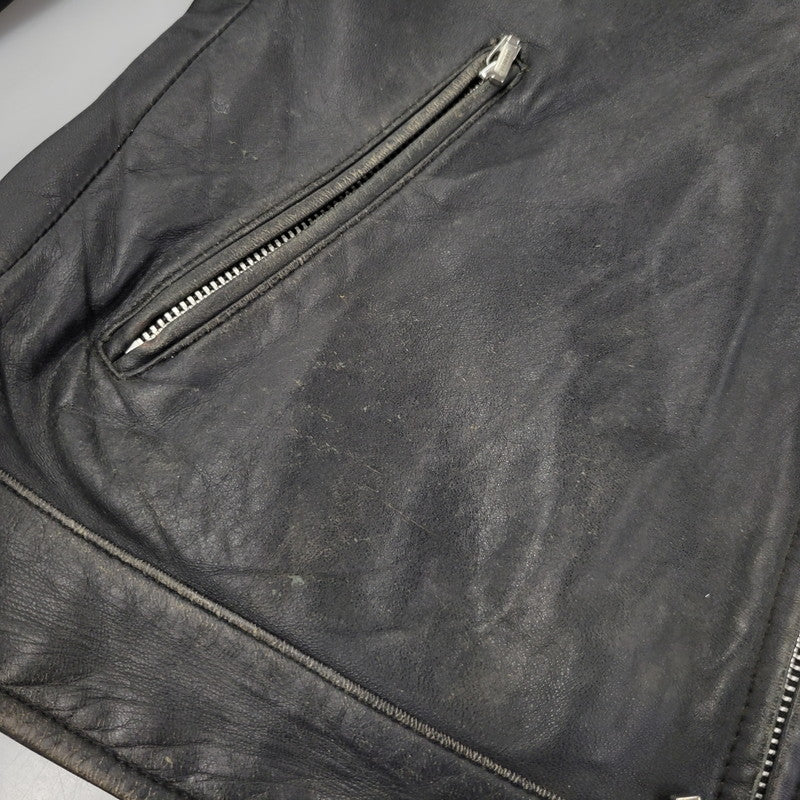 【現状渡し品】【メンズ】 BURBERRY BLACK LABEL バーバリーブラックレーベル BMP07-308-09 SHEEPSKIN SIDELINE JACKET シープスキン サイドライン ジャケット アウター 141-260613-ya-01-izu サイズ：L カラー：ブラック 万代Net店