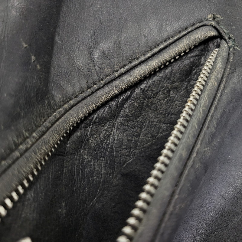 【現状渡し品】【メンズ】 BURBERRY BLACK LABEL バーバリーブラックレーベル BMP07-308-09 SHEEPSKIN SIDELINE JACKET シープスキン サイドライン ジャケット アウター 141-260613-ya-01-izu サイズ：L カラー：ブラック 万代Net店
