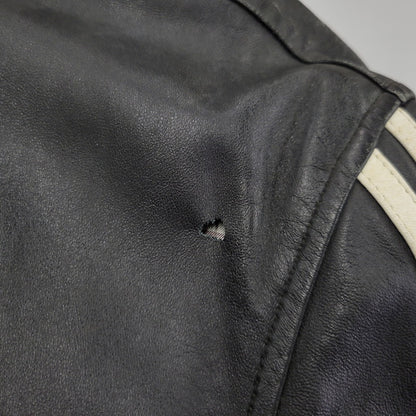 【現状渡し品】【メンズ】 BURBERRY BLACK LABEL バーバリーブラックレーベル BMP07-308-09 SHEEPSKIN SIDELINE JACKET シープスキン サイドライン ジャケット アウター 141-260613-ya-01-izu サイズ：L カラー：ブラック 万代Net店