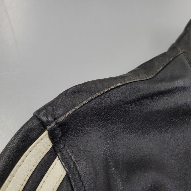 【現状渡し品】【メンズ】 BURBERRY BLACK LABEL バーバリーブラックレーベル BMP07-308-09 SHEEPSKIN SIDELINE JACKET シープスキン サイドライン ジャケット アウター 141-260613-ya-01-izu サイズ：L カラー：ブラック 万代Net店