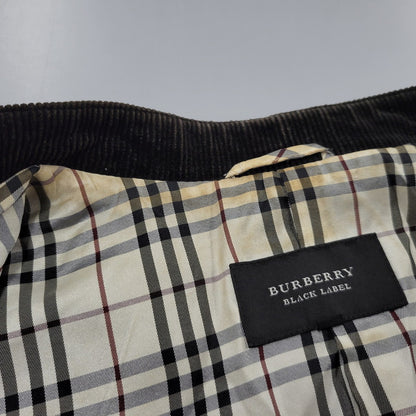 【現状渡し品】【メンズ】 BURBERRY BLACK LABEL バーバリーブラックレーベル BMP07-308-09 SHEEPSKIN SIDELINE JACKET シープスキン サイドライン ジャケット アウター 141-260613-ya-01-izu サイズ：L カラー：ブラック 万代Net店