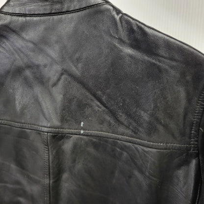 【現状渡し品】【メンズ】 BURBERRY BLACK LABEL バーバリーブラックレーベル BMP07-308-09 SHEEPSKIN SIDELINE JACKET シープスキン サイドライン ジャケット アウター 141-260613-ya-01-izu サイズ：L カラー：ブラック 万代Net店