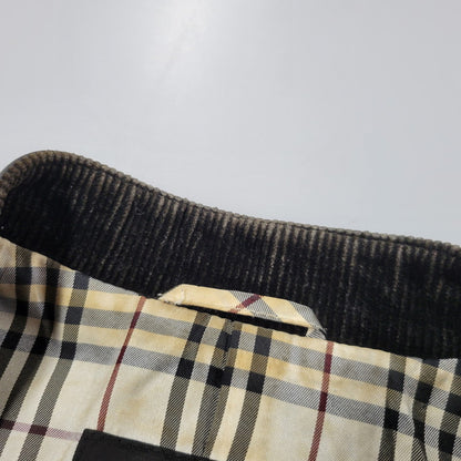 【現状渡し品】【メンズ】 BURBERRY BLACK LABEL バーバリーブラックレーベル BMP07-308-09 SHEEPSKIN SIDELINE JACKET シープスキン サイドライン ジャケット アウター 141-260613-ya-01-izu サイズ：L カラー：ブラック 万代Net店