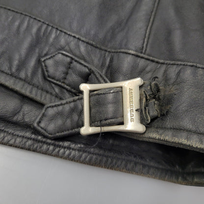 【現状渡し品】【メンズ】 BURBERRY BLACK LABEL バーバリーブラックレーベル BMP07-308-09 SHEEPSKIN SIDELINE JACKET シープスキン サイドライン ジャケット アウター 141-260613-ya-01-izu サイズ：L カラー：ブラック 万代Net店