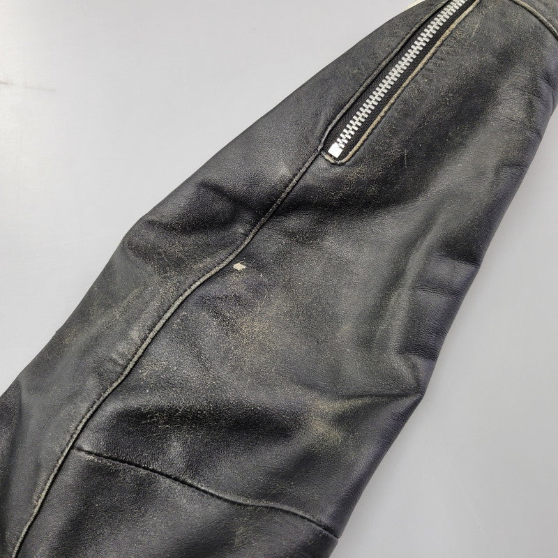 【現状渡し品】【メンズ】 BURBERRY BLACK LABEL バーバリーブラックレーベル BMP07-308-09 SHEEPSKIN SIDELINE JACKET シープスキン サイドライン ジャケット アウター 141-260613-ya-01-izu サイズ：L カラー：ブラック 万代Net店