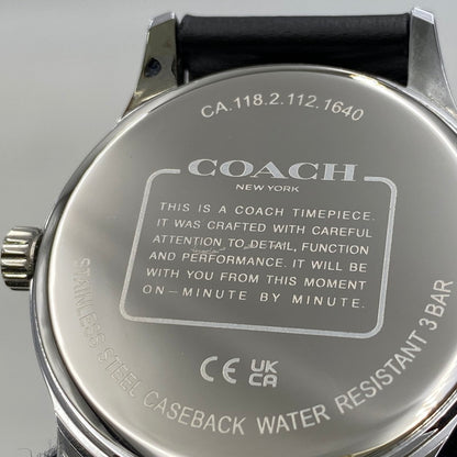 【中古品】【メンズ/レディース】 COACH コーチ 118.2.112.1640 BAXTER ANALOG QUARTZ バクスター アナログ クオーツ 腕時計 時計 197-260609-cs-10-izu カラー：ブラック×シルバー 万代Net店