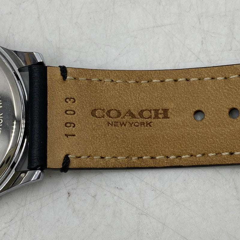【中古品】【メンズ/レディース】 COACH コーチ 118.2.112.1640 BAXTER ANALOG QUARTZ バクスター アナログ クオーツ 腕時計 時計 197-260609-cs-10-izu カラー：ブラック×シルバー 万代Net店