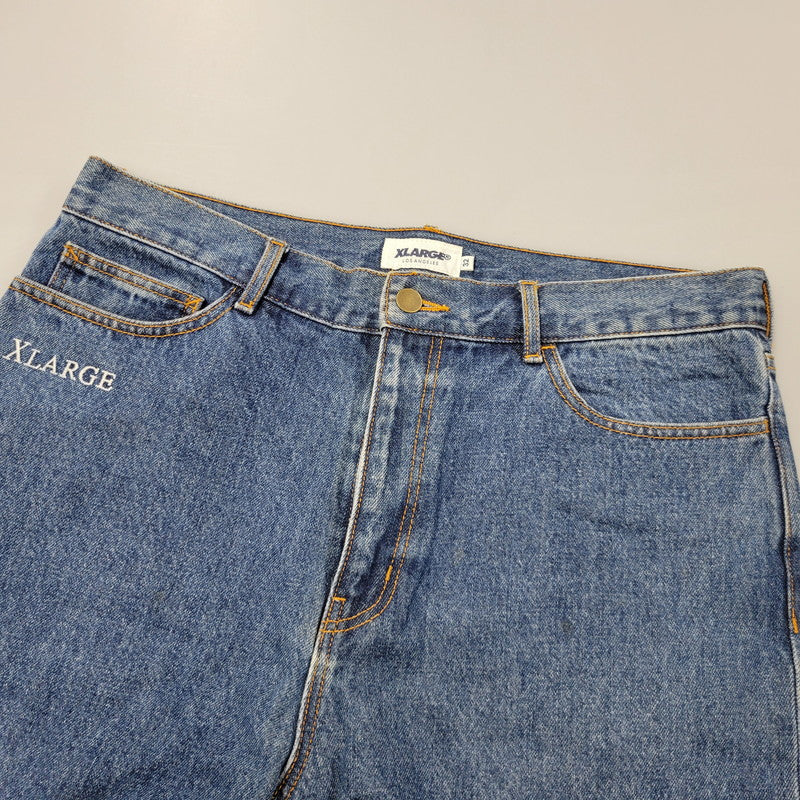 【中古品】【メンズ】 XLARGE エクストララージ 01181703 18SS DENIM SHORT PANTS デニム ショート パンツ ボトムス ズボン 153-260613-cs-08-izu サイズ：32 カラー：インディゴ 万代Net店