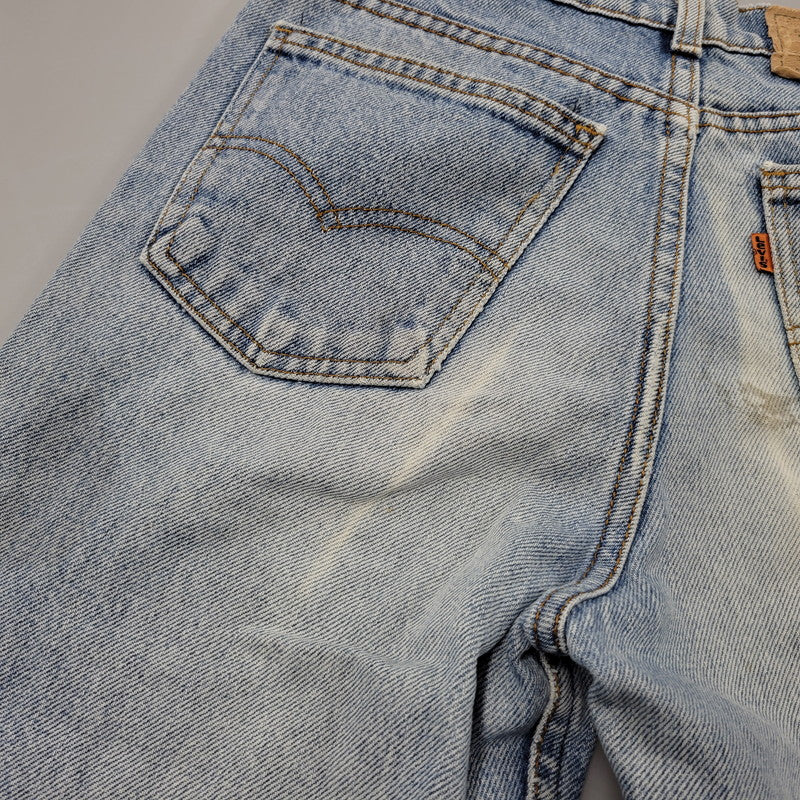 【中古品】【メンズ】 LEVI'S リーバイス USA製 刻印551 オレンジタブ SMALLE 不均等V 718 DENIM PANTS デニム パンツ ズボン ボトムス 157-260613-ya-02-izu サイズ：29×34 カラー：ライトインディゴ 万代Net店