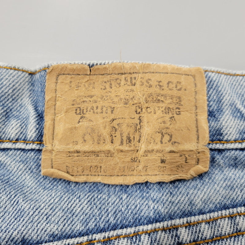 【中古品】【メンズ】 LEVI'S リーバイス USA製 刻印551 オレンジタブ SMALLE 不均等V 718 DENIM PANTS デニム パンツ ズボン ボトムス 157-260613-ya-02-izu サイズ：29×34 カラー：ライトインディゴ 万代Net店