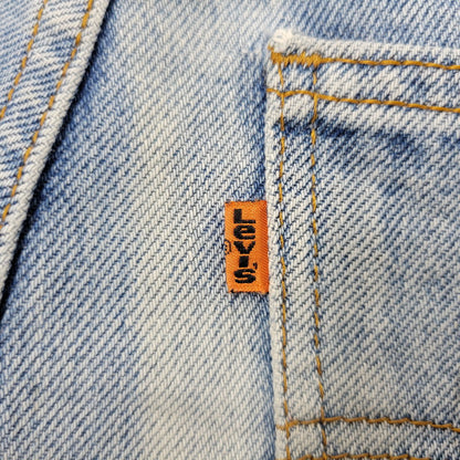 【中古品】【メンズ】 LEVI'S リーバイス USA製 刻印551 オレンジタブ SMALLE 不均等V 718 DENIM PANTS デニム パンツ ズボン ボトムス 157-260613-ya-02-izu サイズ：29×34 カラー：ライトインディゴ 万代Net店