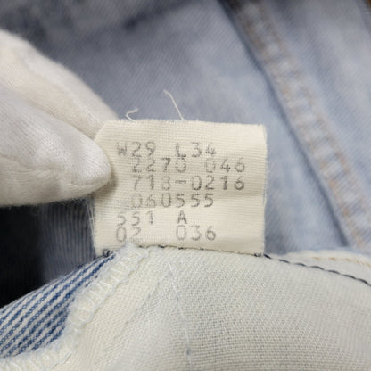 【中古品】【メンズ】 LEVI'S リーバイス USA製 刻印551 オレンジタブ SMALLE 不均等V 718 DENIM PANTS デニム パンツ ズボン ボトムス 157-260613-ya-02-izu サイズ：29×34 カラー：ライトインディゴ 万代Net店