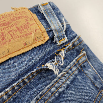 【中古品】【メンズ】 LEVI'S リーバイス USA製 刻印553 SMALLE STUDENT スモール スチューデント 不均等V BUTTONFLY ボタンフライ 501 DENIM PANTS デニム パンツ ズボン ボトムス 157-260613-ya-03-izu サイズ：29×36 カラー：インディゴ 万代Net店
