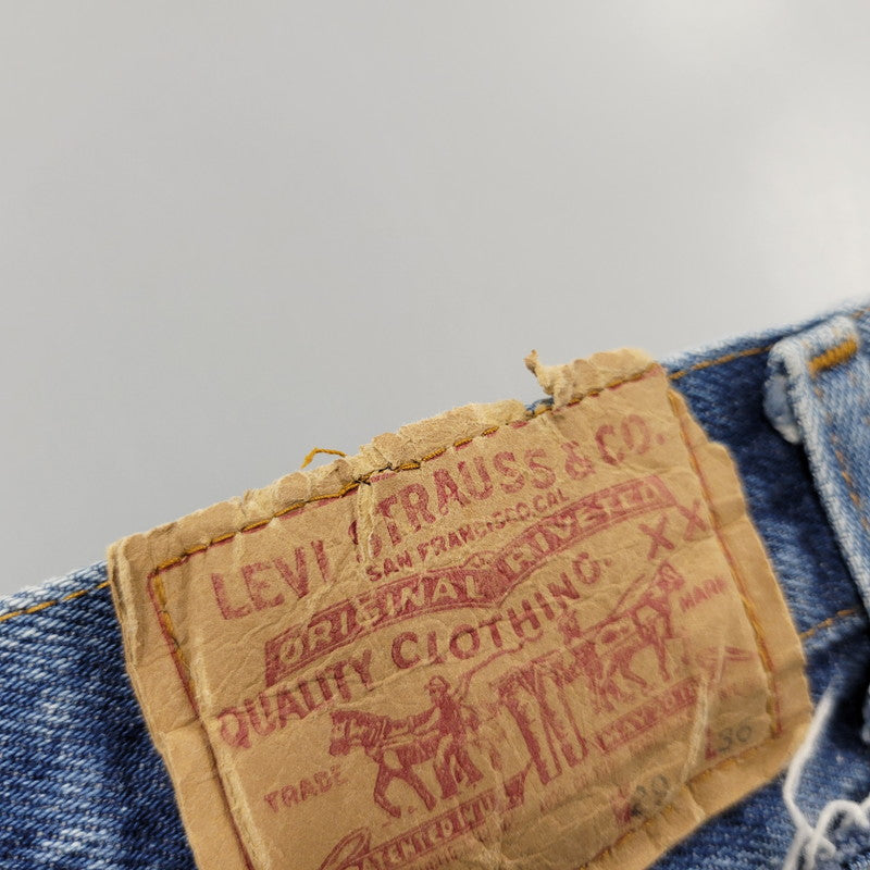 【中古品】【メンズ】 LEVI'S リーバイス USA製 刻印553 SMALLE STUDENT スモール スチューデント 不均等V BUTTONFLY ボタンフライ 501 DENIM PANTS デニム パンツ ズボン ボトムス 157-260613-ya-03-izu サイズ：29×36 カラー：インディゴ 万代Net店