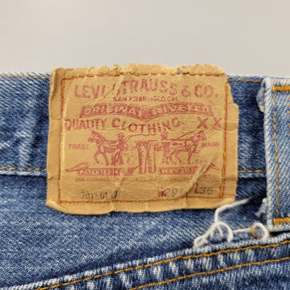 【中古品】【メンズ】 LEVI'S リーバイス USA製 刻印553 SMALLE STUDENT スモール スチューデント 不均等V BUTTONFLY ボタンフライ 501 DENIM PANTS デニム パンツ ズボン ボトムス 157-260613-ya-03-izu サイズ：29×36 カラー：インディゴ 万代Net店