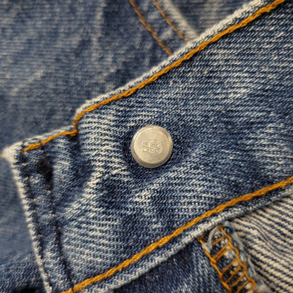 【中古品】【メンズ】 LEVI'S リーバイス USA製 刻印553 SMALLE STUDENT スモール スチューデント 不均等V BUTTONFLY ボタンフライ 501 DENIM PANTS デニム パンツ ズボン ボトムス 157-260613-ya-03-izu サイズ：29×36 カラー：インディゴ 万代Net店