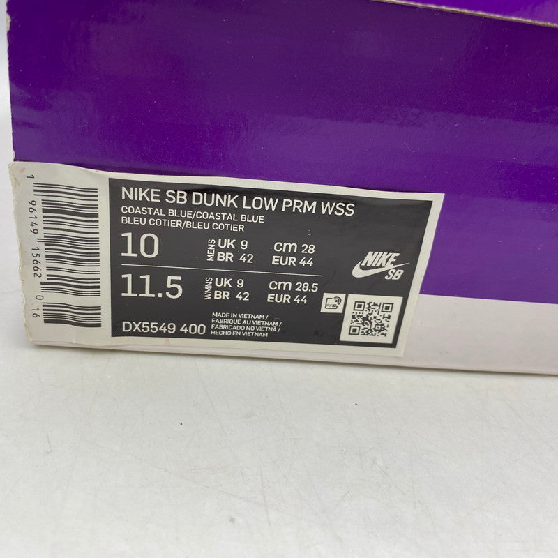 【中古品】【メンズ】 NIKE SB ナイキエスビー × WHY SO SAD? ワイ ソー サッド? DUNK LOW PRM WSS DX5549-400 ダンク ロー プレミアム WSS スニーカー 靴 160-260607-as-10-izu サイズ：28cm カラー：COASTAL BLUE/COASTAL BLUE 万代Net店