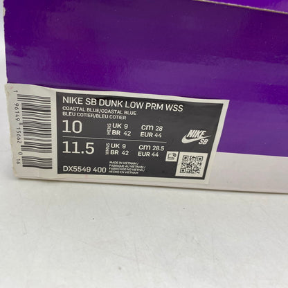 【中古品】【メンズ】 NIKE SB ナイキエスビー × WHY SO SAD? ワイ ソー サッド? DUNK LOW PRM WSS DX5549-400 ダンク ロー プレミアム WSS スニーカー 靴 160-260607-as-10-izu サイズ：28cm カラー：COASTAL BLUE/COASTAL BLUE 万代Net店