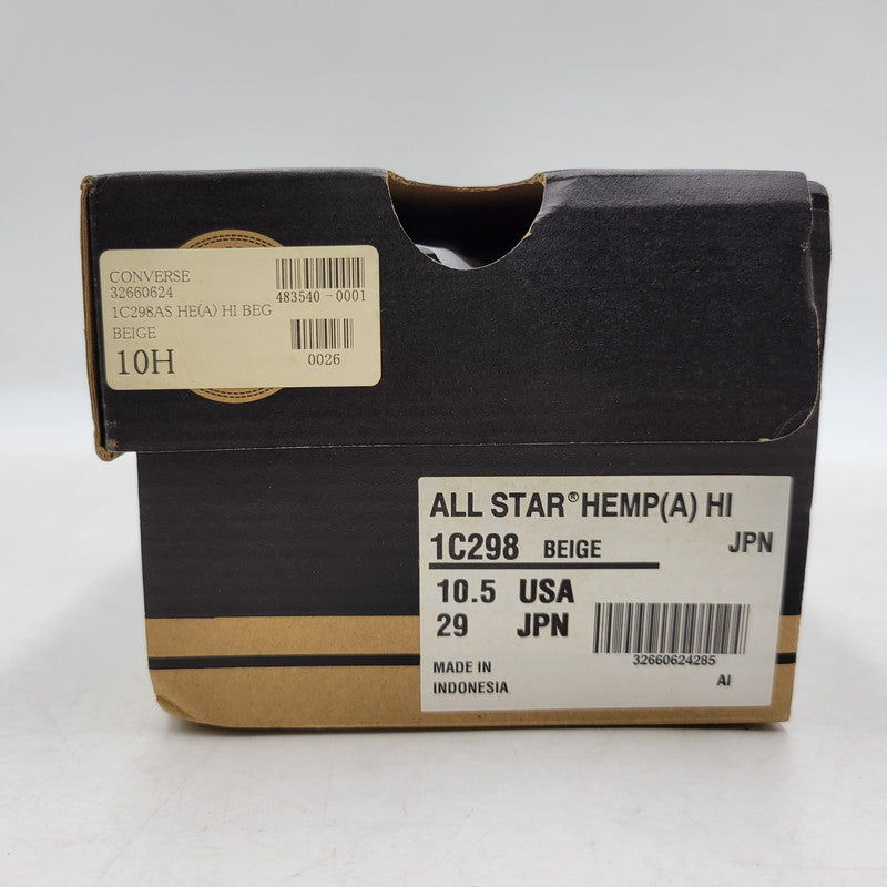 【中古品】【メンズ】 CONVERSE コンバース ALL STAR HEMP HI 1C298 オールスター ヘンプ ハイ スニーカー シューズ 靴 162-260618-as-11-izu サイズ：29cm カラー：BEIGE 万代Net店