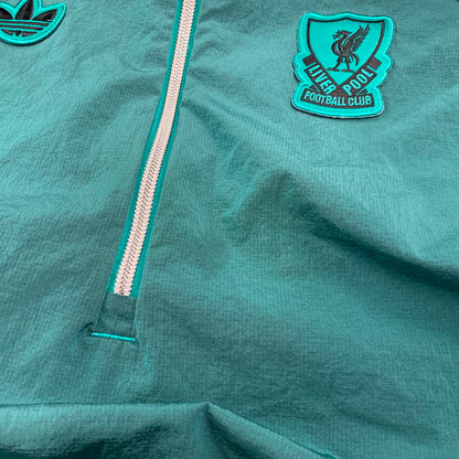 【中古品】【メンズ】 adidas アディダス LIVERPOOL FC TERRACE ICONS HALF-ZIP JACKET JW5474 リバプールFC テラスアイコン ハーフジップ ジャケット 148-260607-as-15-izu サイズ：L カラー：グリーン 万代Net店
