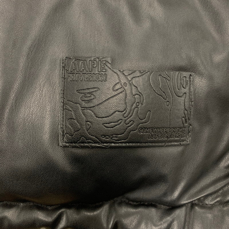 【中古品】【メンズ】 AAPE BY A BATHING APE エーエイプバイアベイシングエイプ AAPEUNVS MOONFACE DOWN PUFFER JACKET AAPDNM7740XXP ダウンジャケット 142-260607-as-21-izu サイズ：L カラー：ブラック 万代Net店