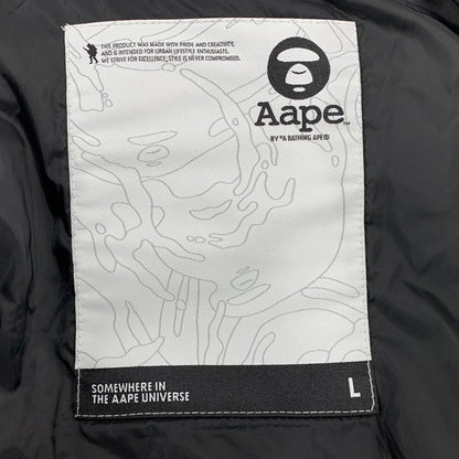 【中古品】【メンズ】 AAPE BY A BATHING APE エーエイプバイアベイシングエイプ AAPEUNVS MOONFACE DOWN PUFFER JACKET AAPDNM7740XXP ダウンジャケット 142-260607-as-21-izu サイズ：L カラー：ブラック 万代Net店