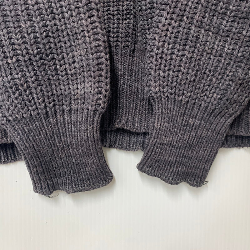 【中古品】【メンズ】 L.L.Bean エルエルビーン LOW GAUGE COTTON KNIT SHIRT ローゲージ コットン ニット USA製 長袖 トップス 146-260607-as-13-izu サイズ：M カラー：グレー 万代Net店